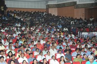 NTR Fans Hungama at Rabhasa Audio Release